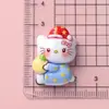 Dibujo animado lindo miau KT hecho a mano diy pegamento de crema funda para teléfono móvil tocado pasador joyería accesorios de resina material