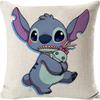 Funda de Almohada de Lino Ultra Suave con Dibujo de Stitch, Cojín para Sofá, Funda para Cabecero, Admite Diseño Personalizado con Tu Propia Imagen