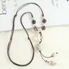 Nueva Colección de Collares: Accesorios de Cerámica Estilo Étnico Vintage para Suéteres, Colgantes Sencillos y Versátiles para Combinar con la Ropa