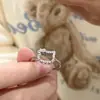 Anillo Lindo de Gatito Estilo Japonés para Niñas, Anillo Suave y Dulce de Gato Kt, Anillo Versátil de Pareja, Mejor Regalo de Cumpleaños para Amigos
