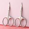 Pinzas pequeñas para pelo de nariz de punta tijeras de belleza ceja belleza maquillaje recortador de pestañas acero inoxidable manual no daña la cavidad nasal lavable