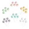 Decoração de Bolo Bola de Espuma Macaron Cor de Doce Pequena Fresca Redonda Plug-in de Confeitaria Venda Quente Transfronteiriça