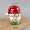 Salero/Pimentero de Cerámica Muñeco de Nieve Navideño Botella S/P Condimentero Marido Salero y Pimentero Tarro Condimentero de Cocina Regalo Promocional
