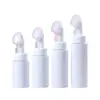 Botella dispensadora de espuma para mascotas de plástico, botella de espuma limpiadora 200/250/300/350ml con cabezal de cepillo de silicona
