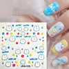 Transfronterizo Lindo Rostro Sonriente Niños Calcomanías para Uñas Infantiles Diseño Creativo Uñas de los Dedos Brillantes Pegatinas DIY Arte Venta Caliente Al Por Mayor