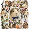 50 Folhas Adesivos Fofos de Porquinho da Índia em Transformação Adesivos Fofos de Animal de Estimação Porquinho Holandês Adesivos de Desenho Animado para Scrapbook Garrafa de Água Adesivos Decorativos à Prova d'Água Atacado