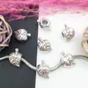 1 hoja aleación cuentas de agujero grande serie de plantas cuentas de agujero grande pulsera para niños cuentas de agujero grande accesorios apertura 4-5 mm