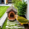 Tocón de Árbol Transfronterizo Nido de Pájaro Comedero para Pájaros Manualidades de Resina Estatua de Jardín Patio Decoración Estatua Decoración