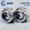 Tuerca de seguridad de nailon de acero inoxidable 304, tuerca autoblocante, tuerca hexagonal antidesbloqueo, M2M2.5M3M4M5M20