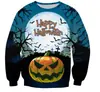 Suéter Divertido de Halloween con Elementos de Dibujos Animados para Hombres y Mujeres Transfronterizo, Suéter Festivo, Tops con Estampado 3D de Terror para Niños
