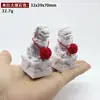 Estilo Marea Nacional Lindo Celebrante de Red León Pequeño León de Cemento Adornos de Escritorio Guardián de Puerta Mini León Feliz Mascota de Té Adornos Creativos