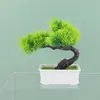 Planta Verde Artificial Pequena em Vaso Planta Falsa Eucalipto Flor Falsa Bonsai Decorações de Mesa para Sala de Estar Ornamentos