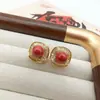 Brincos Elegantes de Nova Moda Estilo Chinês Brincos Studs Ouro 18k Prata 925 Brincos do Ano do Cavalo Brincos de Fogos de Ano Novo