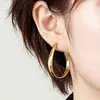 Brincos Mobius de Liga Simples e Fashion Ecológicos Brincos de Argola Lisos Estilo Clássico Sensação de Nicho de Alta Qualidade