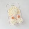 Sombrero de Bebé Primavera Verano Set de Calcetines Delgados 0-12 Meses Bebé Recién Nacido Elegante Princesa Flor de Gasa Sombrero Indio