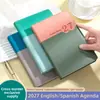 Planejador de Agenda 2027 Transfronteiriço Inglês Planejador Diário Espanhol Calendário Anual Caderno Amazon Atacado em Estoque