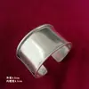 Base Larga para Acessórios de Bordado DIY, Base de Pulseira Prateada para Artesanato de Minorias Étnicas, Base de Pulseira Bordada com Incrustação Feita à Mão