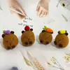 Muñeca Capibara Tejida a Crochet de Lana Más Vendida Llavero Terminado Adornos Muñeca de Dibujos Animados Tejida Decorativa Regalo