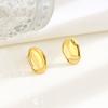Brincos de Prata de Lei S925 Oval Irregular Sombrio Elegante Ninho de Joias Sofisticado Simples Luz Luxuosa Brincos Femininos