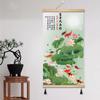 Pintura Pendurada com Imagem de Nove Peixes Chineses Pintura de Parede Zen Lótus Corredor Pintura Decorativa Koi Salão de Chá Corredor Murais de Corredor