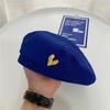 Klein Blue Sweet Sister ~ Boina Estilo Japonês Feminino Primavera e Verão Doce Branco Azul Retro Elegante Moda Pintor Chapéu