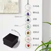 Colgantes de Pared de Piedra Cruda de Cristal Natural Transfronterizos, Piedra Cruda de Cristal Colorida, Ágata, Anillos Dorados y Plateados, Decoraciones de Piedras para Yoga al por Mayor
