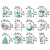 Nuevos accesorios y adornos para decoración de fiestas navideñas transfronterizas: Etiquetas colgantes de hombre de jengibre y muñeco de nieve