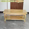 Mesa de centro de sala de estar de madera maciza, mueble de ciprés moderno minimalista, mesa de té de madera natural, económica para espacios pequeños