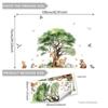 M12075 Pegatina de Pared Creativa Pintada a Mano de Árbol Grande Animal Zorro Oso para Sala de Estar Dormitorio Decoración de Fondo del Hogar Pegatina de Pared Autoadhesiva