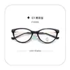 Transfronterizo 210686 Nuevo Marco de Gafas Cat-Eye con Pegamento Dorado Anti-Luz Azul Estilo Coreano Moda Gafas de Marco Grande Popular en Ins Espejo