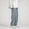 Jeans Masculino 2023 Verão Novo Ins Moda Marca Fashionável Versátil Calças Casuais Moda Coreana Soltas Retas