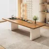 Juego de mesa de té y sillas de madera maciza para uso doméstico, diseño minimalista moderno, mesa de té de estilo nuevo para preparar té, adecuada para el hogar, lujo ligero, recepción y uso de oficina