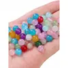 50 Piezas Vidrio Gelatina Color Sólido Imitación Jade Redondo Cuentas Sueltas Pasadores de Pelo Hechos a Mano Pulseras Collares Pendientes Materiales