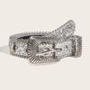 Amazon Carved Buckle Belt Women's Thin Belt Decoração Europeia e Americana Personalidade da Moda Jeans Lantejoulas com Design All-match