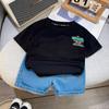 Traje de verano para bebé, estilo occidental, para niño de 1 año, 2 piezas, 2024