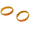 Pulsera de Esmalte Chapada en Oro para Mujer, Pulsera de Imitación de Oro Arena Vietnamita Vintage, Joyería al por Mayor
