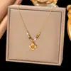 Collar de cristal de piedra de ojo de tigre natural ovalado retro, cadena de clavícula femenina, nicho resistente a la decoloración, luz de lujo de alta calidad para el Día de San Valentín