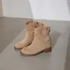Zapatos de mujer para mujeres petite, botas invisibles que aumentan la altura, botines 2026, elegantes botas Maillard plisadas apiladas, que realzan la altura sin cansar los pies