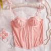 Spice Girls Pure Desire Lace Camisole Feminino Verão Outer Wear Top Design Sense Corset Camisole com Peito Pad Cross Border