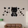 JM785 Adesivos de Parede Espelhados de Urso para Quarto de Bebê e Crianças Adesivo de Parede ao Lado da Cama Pintura Acrílica 3D Estéreo