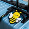 Etiquetas de Equipaje de Silicona con Dibujos en Stock, Antiperdida, Personalizadas, Lindas Etiquetas para Maletas de Viaje, Suministro Directo del Fabricante