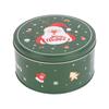 Frasco redondo para galletas, caja creativa de lata para dulces, caja europea de hojalata para dulces, regalo de Navidad para niños, venta al por mayor