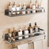 Estante de Almacenamiento para Baño, Estante de Almacenamiento para Baño, Inodoro, Lavabo, Montaje en Pared sin Taladro