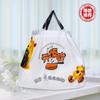 Sacolas de Embalagem para Levar, Sacolas Tote de Plástico com Cordão, Bolsas com Cordão, Sacos Descartáveis para Alimentos, Sacolas para Chá de Leite, Sacolas de Entrega em Estilo Chinês