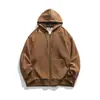 Sudadera con capucha deportiva y casual de estilo retro para mujer, perfecta para otoño e invierno, con forro de felpa para abrigar, diseño versátil de color liso y cierre de cremallera.