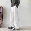 Primavera de 2026 Novo Estilo Coreano Simples Calça Masculina Drapeada Modelagem Solta Tamanho Grande Reta Casual HK9711