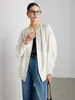 Camisa con Protección Solar Entrelazada para Mujer, Nuevo Estilo Primavera y Verano 2026, Corte Holgado, Lujo Ligero, Alta Calidad, Color Sólido, Chaqueta Delgada