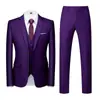 Terno Terno Masculino Estilo Coreano Slim-fit Terno de Negócios Masculino Três Peças Profissional Traje Formal Traje do Padrinho Traje de Casamento do Noivo