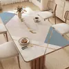 Mantel a Prueba de Aceite, Impermeable, No Requiere Lavado, Anti-Quemaduras, Vidrio Suave PVC Mantel para Mesa de Comedor, Lujo Ligero, Sensación de Alta Gama, Mantel para Mesa de Café de Sala de Estar, Mantel