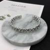 Pulsera de Plata Esterlina S925 para Mujer Moda Estilo Japonés y Coreano Simple Tejida a Mano con Cuentas de Plata Pulsera Anillo Regalo de Cumpleaños para Novia